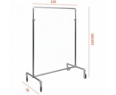 Stender Appendiabiti Professionale di Design in tubo e giunti Idro regolabile in altezza 120 X 45 X