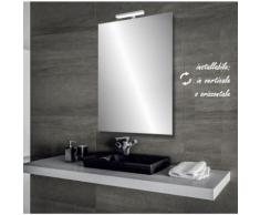 Olimpia - specchio reversibile da bagno filo lucido 60x80 cm con lampada led 5w