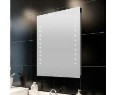 Specchio da bagno Verticale con luci luce illuminazione led 80 x 60cm moderno