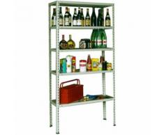 Scaffalatura metallo in kit a bullone 100x40x184