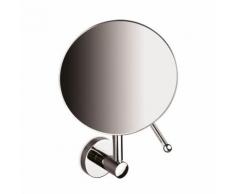 Specchio ingranditore in ottone cromato