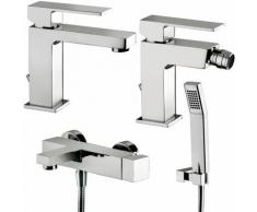 Rubinetteria completa da bagno Paffoni linea Elle lavabo bidet e vasca