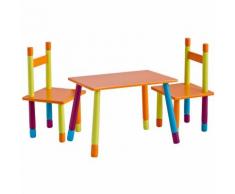 Set Color Bambini con Tavolo e 2 Sedie In MDF