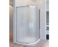 Box Doccia Semicircolare H195x80x80 Cm 2 Ante Scorrevoli In Vetro 6mm Satinato Ol Docce Atena