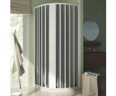 Box Doccia Semicircolare 2 Ante A Soffietto Apertura Centrale In Pvc 90x90cm H185 Dorini
