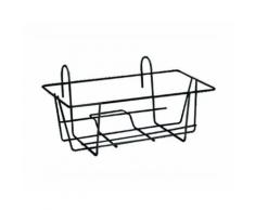 Balconiera Fioriera Geranio Rettangolare Fissa In Ferro Nero 50Cm. Conf. 6Pz