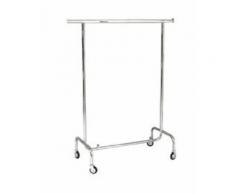 Stand Stender Appendiabiti in Acciaio Cromato Carrello con Ruote Altezza Fissa o Regolabile varie