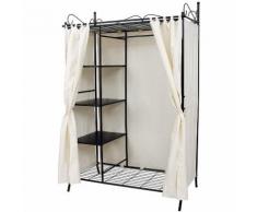 Armadio Cabina Guardaroba Appendiabiti In Acciaio con Copertura 170 x 58 x 108cm RTG03H
