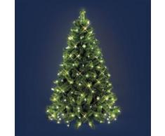 Mantello di luci per albero di Natale 3,8 x h. 2 m, 195 led bianco caldo, cavo verde, decorazione