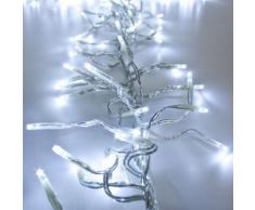 Catena Festone di Luce 12,5 m, Ø 12 cm, 1104 miniled bianco freddo Ø 3 mm, cavo trasparente, luci