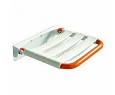 Sedile per doccia ribaltaltabile inox lucido/arancio