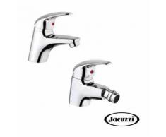 JACUZZI Coppia di miscelatori lavabo e bidet serie FLO