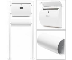 Set Supporto Cassetta posta V17 bianco portagiornale V1 Mailbox Buca delle Lettere