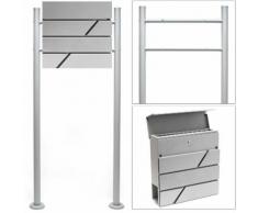 Set Supporto Cassetta posta V14 silver Mailbox Buca delle Lettere