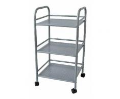 CARRELLO PORTAOGGETTI IN ACCIAIO PER BAGNO CUCINA PARRUCCHIERE ESTETISTA 4 RUOTE