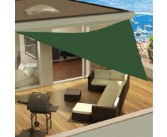 Tenda a vela triangolare ombreggiante 3, 4, 5 e 6 metri - vari colori [Colore - Verde scuro, Misure