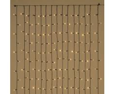 Tenda di luci per albero di Natale alto 210 - 240 cm, 270 led bianco caldo, cavo verde,