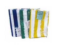 Tenda da sole in cotone telato 290x290 cm colore: Bianco/Verde