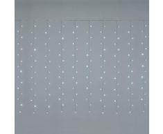 Tenda 5 x 1,5 m, 384 led bianco freddo, cavo trasparente, con giochi di luce digitali, luci di