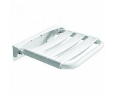 Sedile per doccia ribaltabile bianco seduta doghe, inox