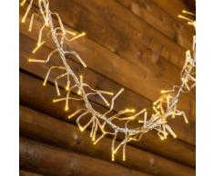 Catena Festone di Luce 12,5 m, Ø 12 cm, 1104 miniled bianco caldo Ø 3 mm, cavo trasparente, luci