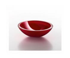 LAVABO IN VETRO TEMPERATO ROSSO DIAM.30