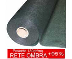Rete Ombreggiante Telo Pesante 95% giardino Frangisole Frangivista H. 100cm x 50mt