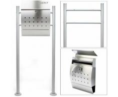 Set Supporto Cassetta posta V7 Acciaio inox spazzolato Mailbox Buca delle Lettere