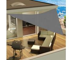 Tenda a vela triangolare ombreggiante 3, 4, 5 e 6 metri - vari colori [Colore - Grigio, Misure