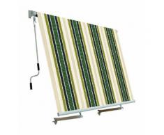 Tenda da sole per balcone con sistema a caduta ECRU/VERDE 250x250 cm PAPILLON