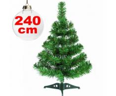 ALBERO DI NATALE SINTETICO 240CM DECORAZIONE DECORAZIONI PER CASA SCUOLA UFFICIO