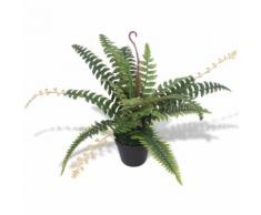 Felce Pianta Artificiale con Vaso 50 cm Verde