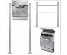 Set Supporto Cassetta posta V2 silver Mailbox Buca delle Lettere