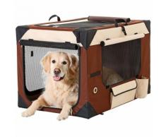 Trasporto cani trasportino pieghevole smart top de luxe karlie 91 x 61 x58 cm brown