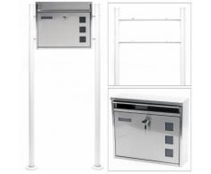 Set Supporto Cassetta posta V12 Acciaio verniciato Mailbox Buca delle Lettere