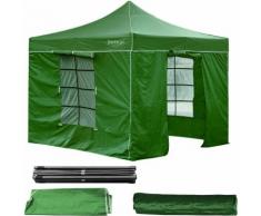 GAZEBO 3X3 CON MURI PERIMETRALI E FINESTRA DARDARUGA Verde
