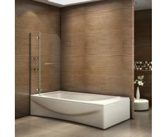 Parete Vasca Bagno Box Doccia Sopravasca Rotazione 90 Gradi Due Ripiani Ad Angolo Larga 90cm