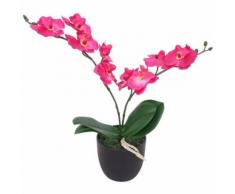Orchidea Artificiale con Vaso 30 cm Rossa