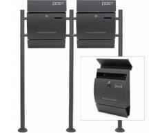 Set Supporto Cassetta posta V4 antracite Mailbox Buca delle Lettere