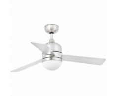 CEBU Ventilatore da soffitto argento nero con diffusore di luce FARO 33609