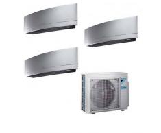 Daikin Condizionatore Daikin Trial Split Inverter Emura Silver 7+7+7 7000+7000+7000 Btu A+++ Wifi R32 3mxm40m