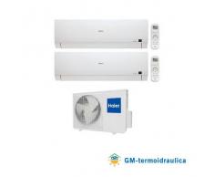HAIER Condizionatore Haier Dual Split Inverter Brezza Bs4 7+12 7000+12000 Btu A++ 2u18fs2era(S)