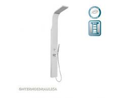 Colonna Doccia Pannello Multifunzione Metaform Modello Loira 101b58108 Shower Finitura Satinata In Acciaio Inox Aisi 304 Soffione Anticalcare Funzione Idromassaggio