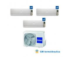 HAIER Condizionatore Haier Nebula White Trial Split Inverter 7+7+9 7000+7000+9000 Btu A++ Wi-Fi 3u19fs1era