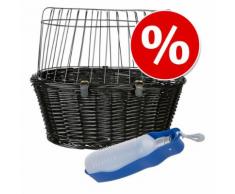 Set Cesta da bici Trixie + Dispenser per l'acqua - 2 pz
