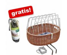 Cesta da bici Aumüller con grata + antipioggia gratis - Cesta L 52 x P 38 x H 39 cm + antipioggia gratis