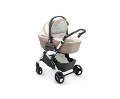 Passeggino Trio Telaio FLUIDO BIANCO + Kit tessile STONE - CAM - Beige