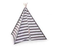 Tenda Gioco Teepee - Childhome - Righe bianche e grigie