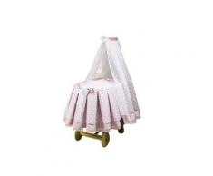 Culla Piumotta con Velo - Dili Best - Culla Naturale, Rivestimento Rosa