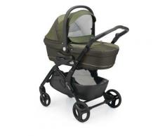 Passeggino Trio Telaio FLUIDO NERO + Kit tessile STONE - CAM - Verde